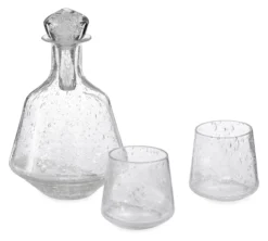 Winston Decanter And Two Angle Snifter Glasses Set