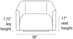 Ada Swivel Chair 21 Ada Swivel Chair -Furniture Discount Shop Ada CH Swivel Front DimensionDrawing 20