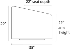 Ada Swivel Chair 20 Ada Swivel Chair -Furniture Discount Shop Ada CH Swivel Side DimensionDrawing 20