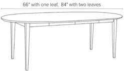 Adams 48 Diam Round Extension Table -Furniture Discount Shop Adams DR TBL Round Extended DimensionDrawing 19