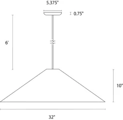 Ango 32 Diam Pendant -Furniture Discount Shop Ango 557305 DimensionDrawing