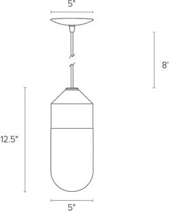 Ballad Long Pendant -Furniture Discount Shop Ballad 845735 Long DimensionDrawing
