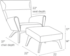 Boden Chair 39 Boden Chair -Furniture Discount Shop Boden CH OTT DimensionDrawing 19 1