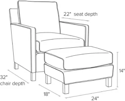 Bram Ottoman 13 Bram Ottoman -Furniture Discount Shop Bram CH OTT DimensionDrawing 19 1