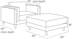 Cade Chair And A Half 16 Cade Chair And A Half -Furniture Discount Shop Cade CH OTT DimensionDrawing 19