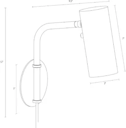 Chronicle Wall Sconce -Furniture Discount Shop Chronicle 363691 DimensionDrawing