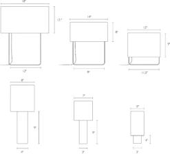 Duo 14w 7d 17h Table Lamp -Furniture Discount Shop Duo 608493 DimensionDrawing