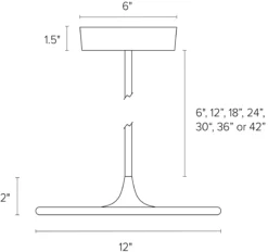 Esso 12 Diam Pendant -Furniture Discount Shop Esso 797587 DimensionDrawing