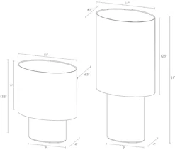 Haddie 21h Table Lamp -Furniture Discount Shop Haddie 388422 846825 DimensionDrawing