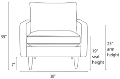 Jasper Chair 19 Jasper Chair -Furniture Discount Shop Jasper 30 CH Front DimensionDrawing 21