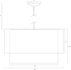 Leighton Pendant 21 Leighton Pendant -Furniture Discount Shop Leighton 171067 DimensionDrawing