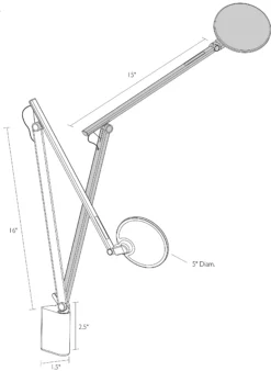 Nova Wall Sconce -Furniture Discount Shop NovaSconce 137053 DimensionDrawing
