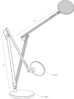 Nova Task Lamp -Furniture Discount Shop Nova 137053 DimensionDrawing
