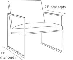Novato Chair 34 Novato Chair -Furniture Discount Shop Novato CH Side DimensionDrawing 19
