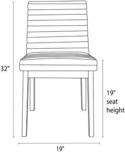 Olsen Side Chair 25 Olsen Side Chair -Furniture Discount Shop Olsen DR CH Front DimensionDrawing 22