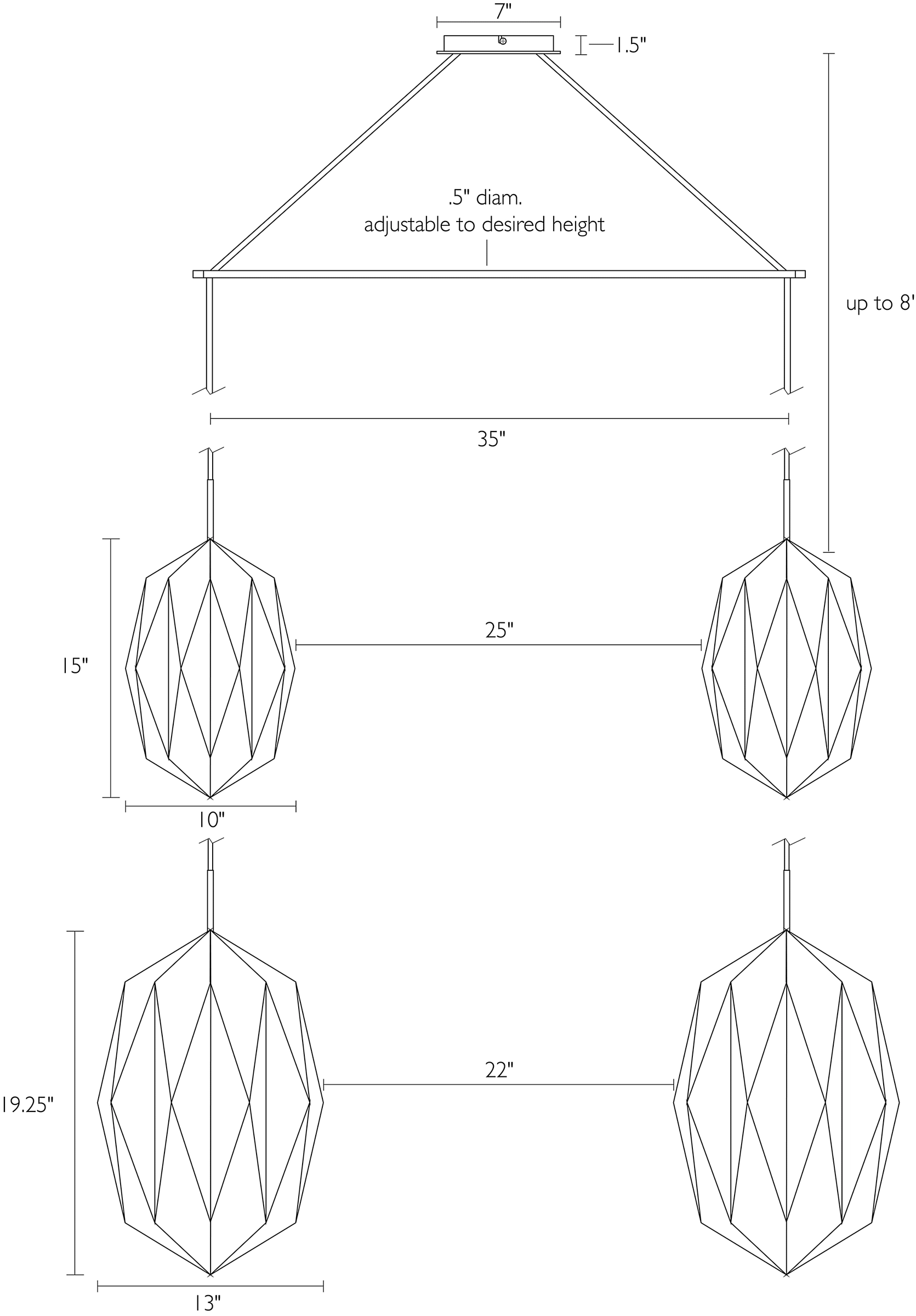 Orikata Double Pendant Fixture 9 Orikata Double Pendant Fixture - Image 7