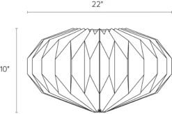 Orikata 22r 10h Flushmount Ceiling Light -Furniture Discount Shop Orikata 488615 Flushmount DimensionDrawing