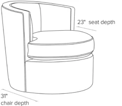 Otis Swivel Chair 36 Otis Swivel Chair -Furniture Discount Shop Otis CH Side DimensionDrawing 19