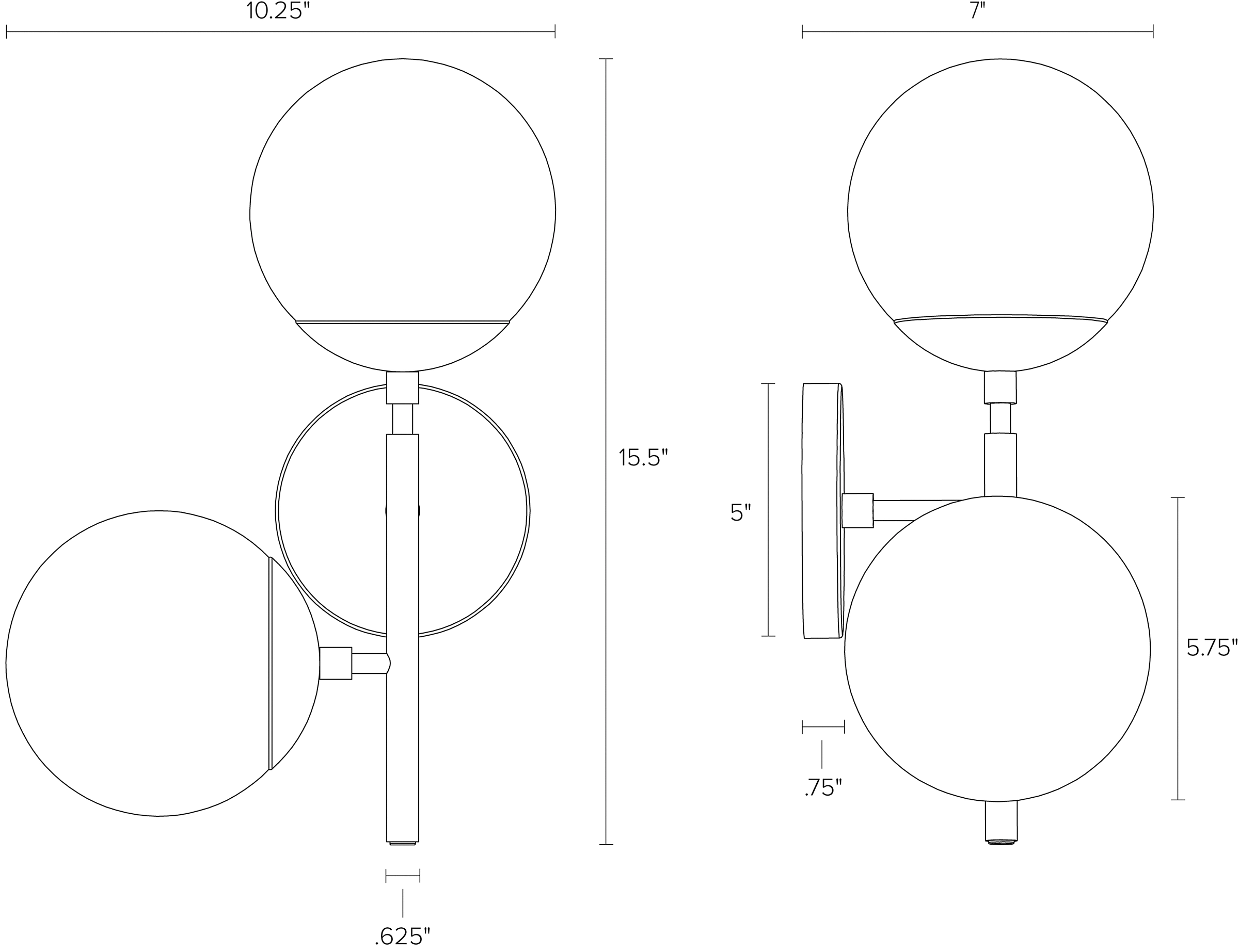 Pearl Left Wall Sconce 12 Pearl Left Wall Sconce - Image 10