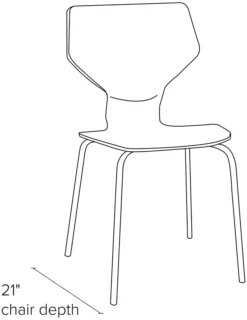 Pike Side Chair -Furniture Discount Shop Pike DR CH Side DimensionDrawing 19