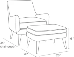 Quinn Chair -Furniture Discount Shop Quinn CH OTT DimensionDrawing 19 2