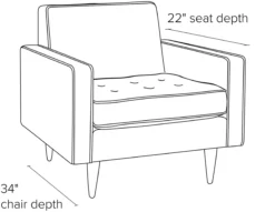 Reese Chair 13 Reese Chair -Furniture Discount Shop Reese CH Side DimensionDrawing 19