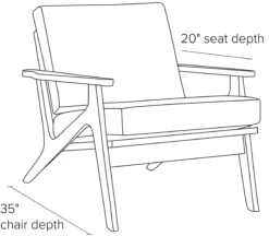 Sanna Chair -Furniture Discount Shop Sanna CH Side DimensionDrawing 19