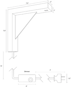Tandem Wall Mount For Pendant Light 7 Tandem Wall Mount For Pendant Light -Furniture Discount Shop Tandem 106535 DimensionDrawing