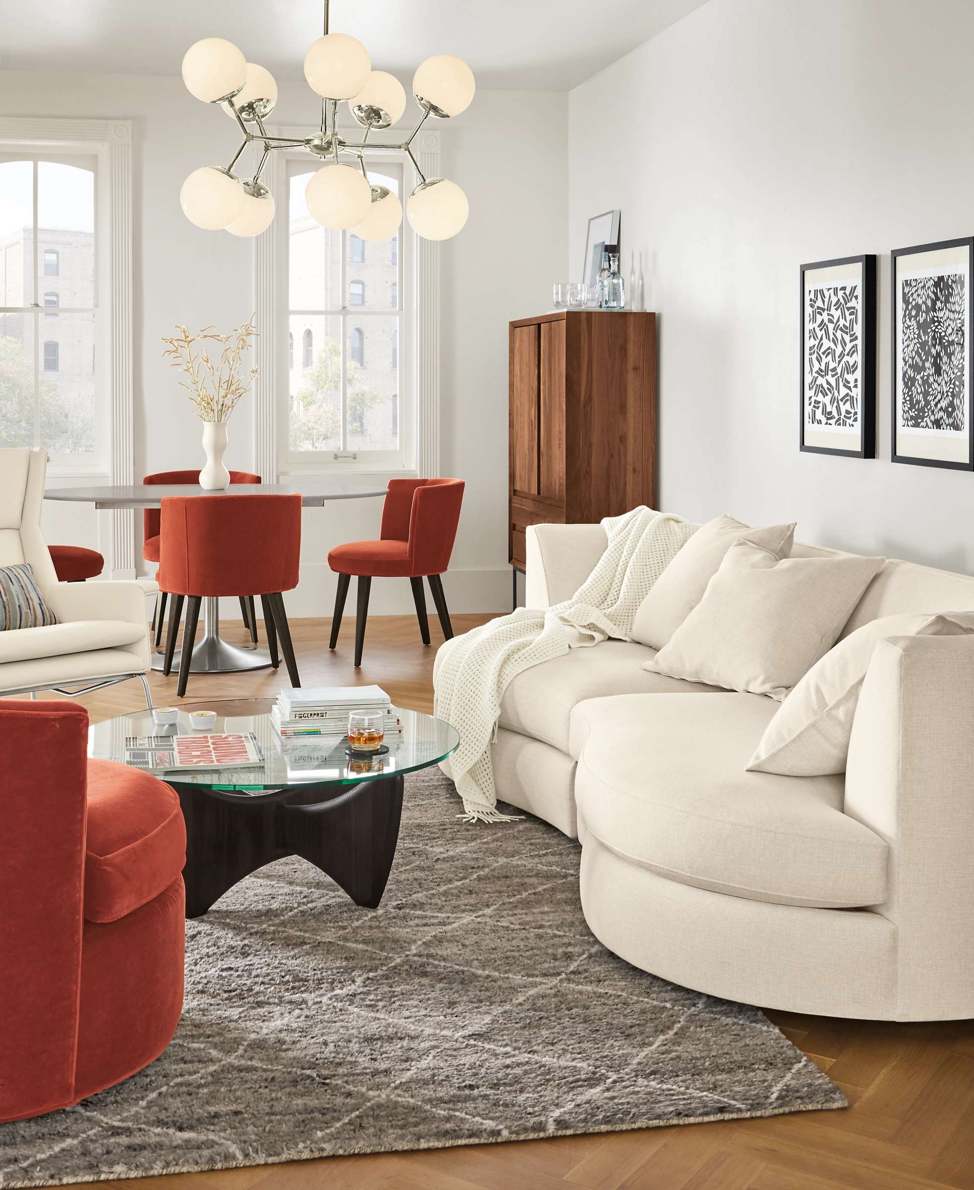 Astaire 106" Three-Piece Curved Sofa 4 Astaire 106" Three-Piece Curved Sofa - Image 2