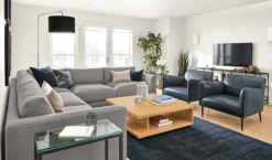 Clemens 104x104" Three-Piece Sectional -Furniture Discount Shop clemens 337526 19e wd