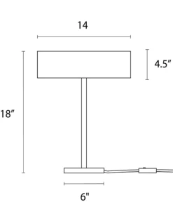 Cohen 18h Table Lamp -Furniture Discount Shop cohen 270849 DimensionDrawing