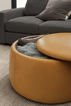 Dodd 32 Diam 16h Round Storage Ottoman