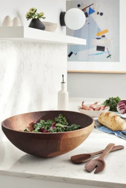 Moore 12" Wooden Spoon/Fork Salad Set -Furniture Discount Shop elliott 381078 21e 1