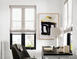 Ionic Table Lamp With White Marble Base And Grey Shade -Furniture Discount Shop flat 10006550 14e1