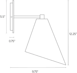 Gardner Indoor Wall Sconce -Furniture Discount Shop gardner 649075 DimensionDrawing