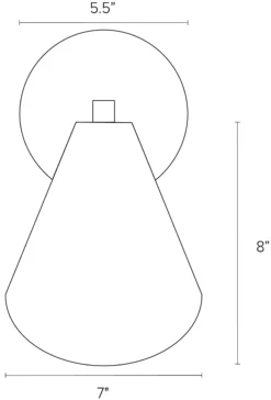 Gardner Indoor Wall Sconce -Furniture Discount Shop gardner 649075 DimensionDrawing 2