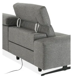 Gio 122" 3pc Sofa W/Left-Arm Chaise & Powered Footrest