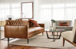 Dunn 47w 33d 15h Coffee Table With Tempered Glass Top -Furniture Discount Shop goodwin 416129 17e