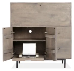Hudson 42w 20d 44h Office Armoire With Wood Base -Furniture Discount Shop hudson 259908 SH2N o1 15 1