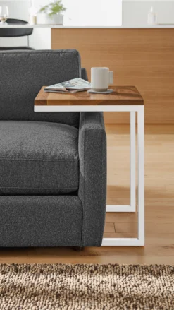 Parsons 18w 18d 25h C-Shaped End Table -Furniture Discount Shop parsons 702254 WH 19e