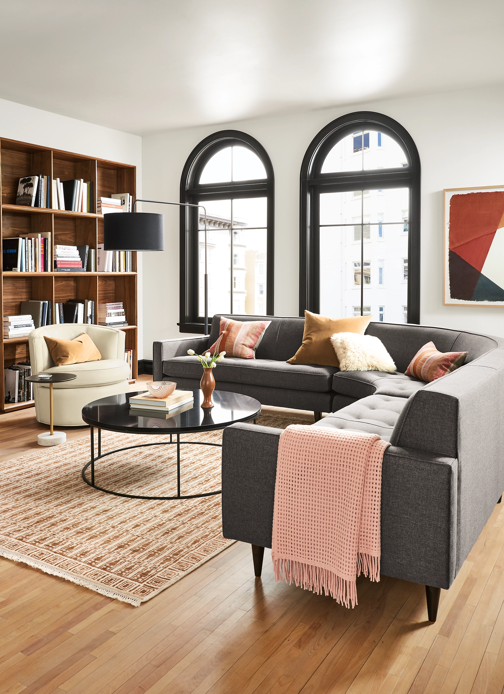 Reese 115x114" Three-Piece Curved Sectional W/Left-Back Sofa 5 Reese 115x114" Three-Piece Curved Sectional W/Left-Back Sofa - Image 3