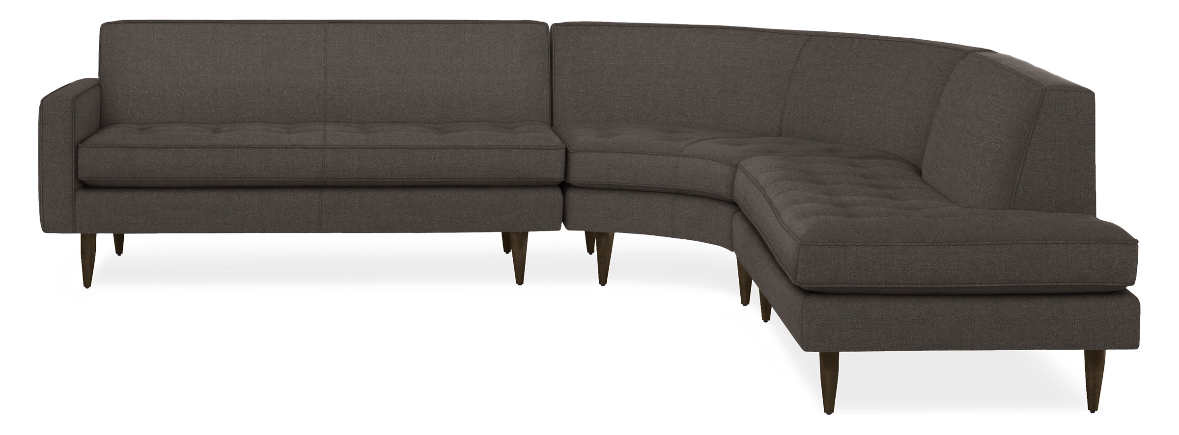 Reese 115x114" Three-Piece Curved Sectional W/Left-Back Sofa 4 Reese 115x114" Three-Piece Curved Sectional W/Left-Back Sofa - Image 2