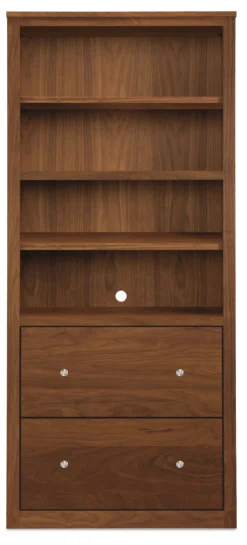 Woodwind 32w 17d 72h Two-File-Drawer Bookcase